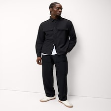 The F&F Edit Straight Fit Cargo Trousers in Black