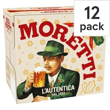 Birra Moretti Premium Lager Beer Bottle 12x330ml