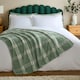 image 2 of SILENTNIGHT GREEN CHECK FLEECE BED THROW