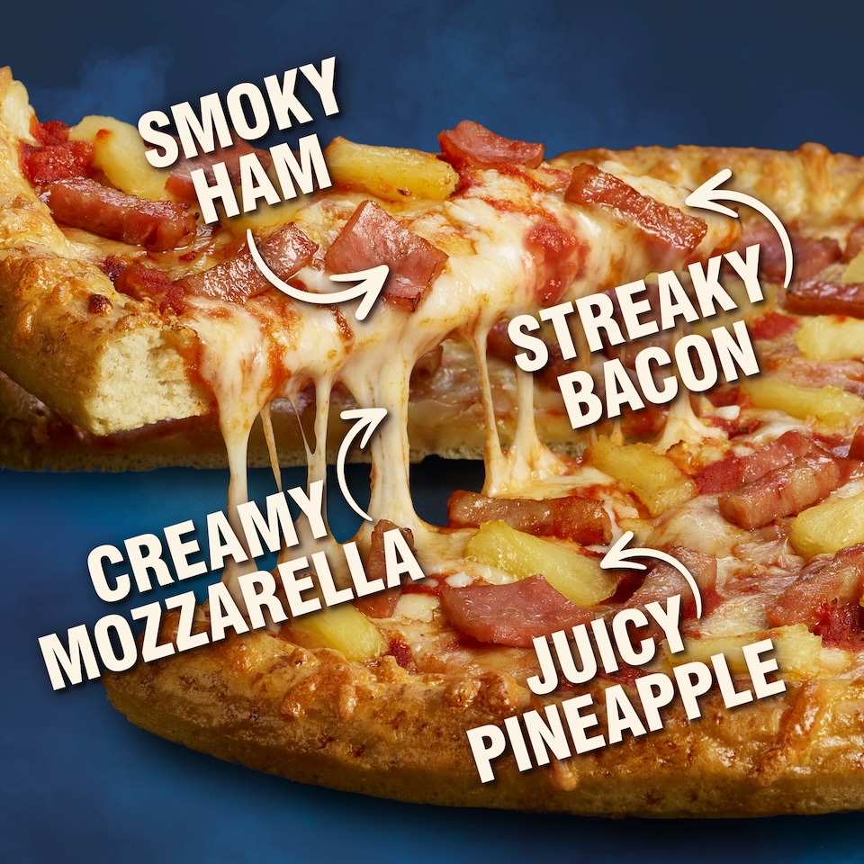 image 1 of Chicago Town Tiger Crust Pizza - Bacon, Ham & Pineapple 380g