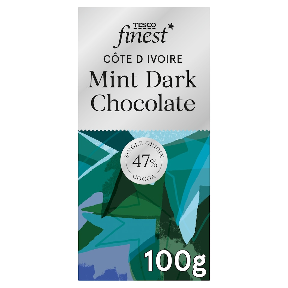 Tesco Finest Mint 47% Dark Chocolate 100g