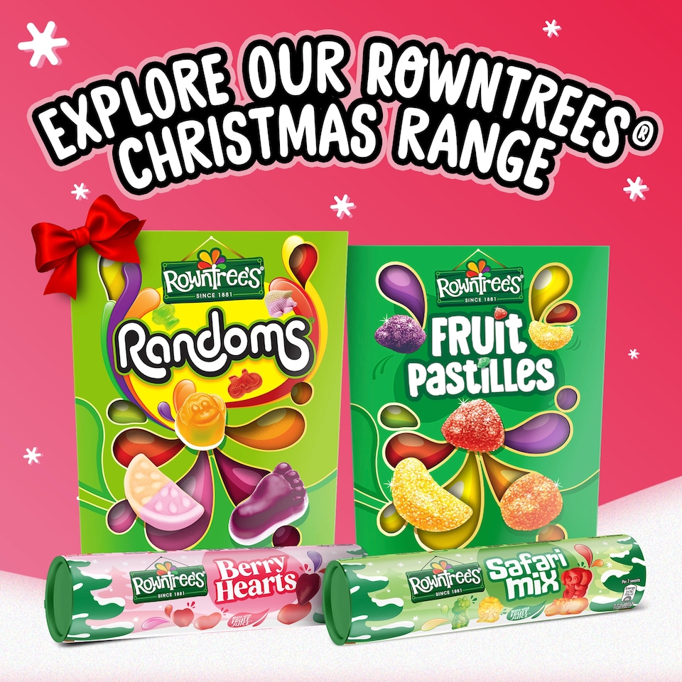 image 1 of Rowntree's Berry Hearts Sweets Giant Tube 100g