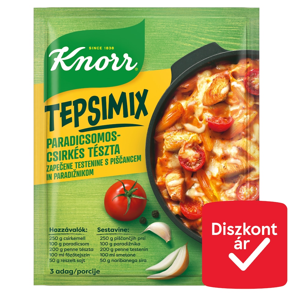 Knorr Tepsimix paradicsomos-csirkés tészta alap 48 g 