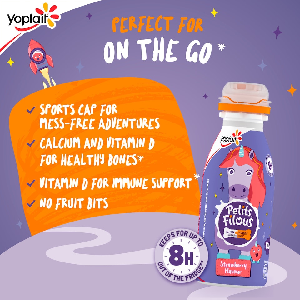 image 1 of Petits Filous Kids Yoghurt Drink - Strawberry Flavour 100g