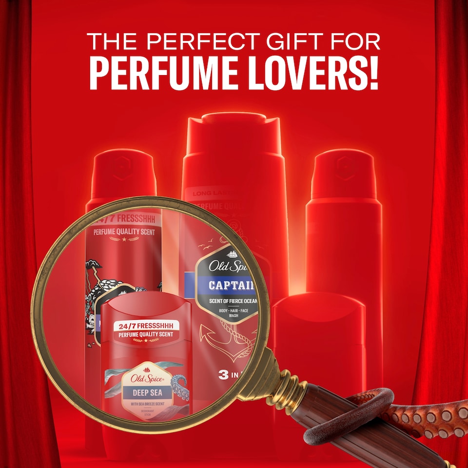 Obrázek 1 pro produkt Old Spice Discovery Box Dárková Sada S Tuhými Deodoranty, Spreji A Sprchovým Gelem