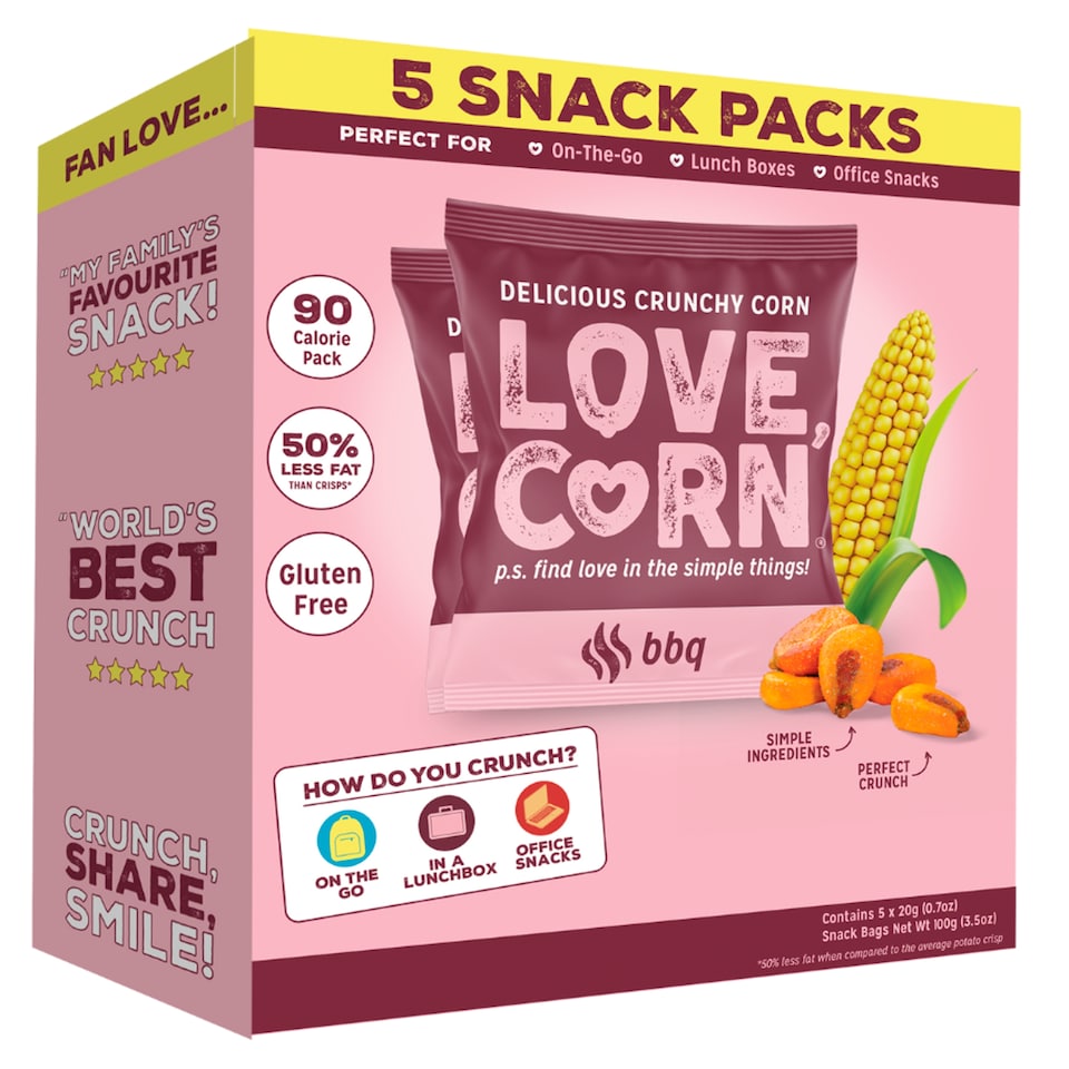 LOVE CORN BBQ Multipack 20g x 5