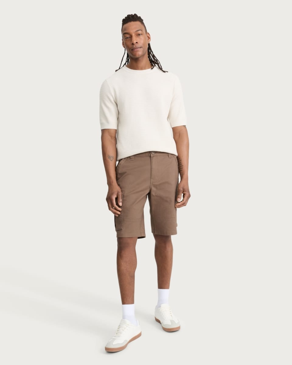 image 1 of F&F Cotton Rich Cargo Shorts in Tobacco