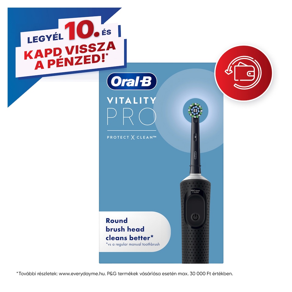 Oral-B Vitality Pro Elektromos Fogkefe, Fekete  1. kép