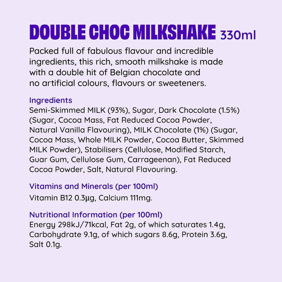 image 1 of Shaken Udder Double Choc Milkshake 330ml