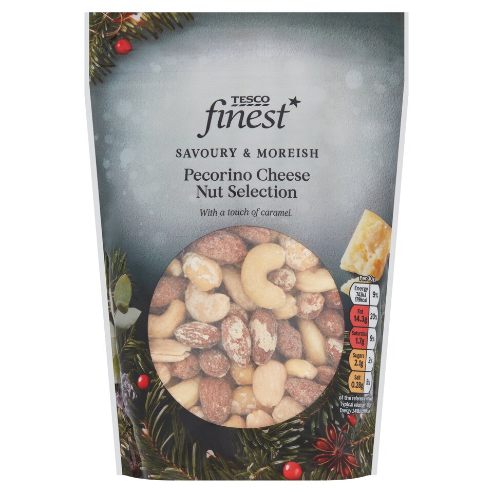 Tesco Finest Pecorino Cheese Nut Selection 225G Tesco Groceries