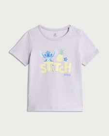 Disney Stitch Pure Cotton Printed T-Shirt in Purple