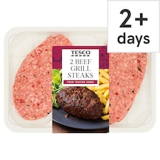 Tesco 2 Beef Grill Steaks 300G