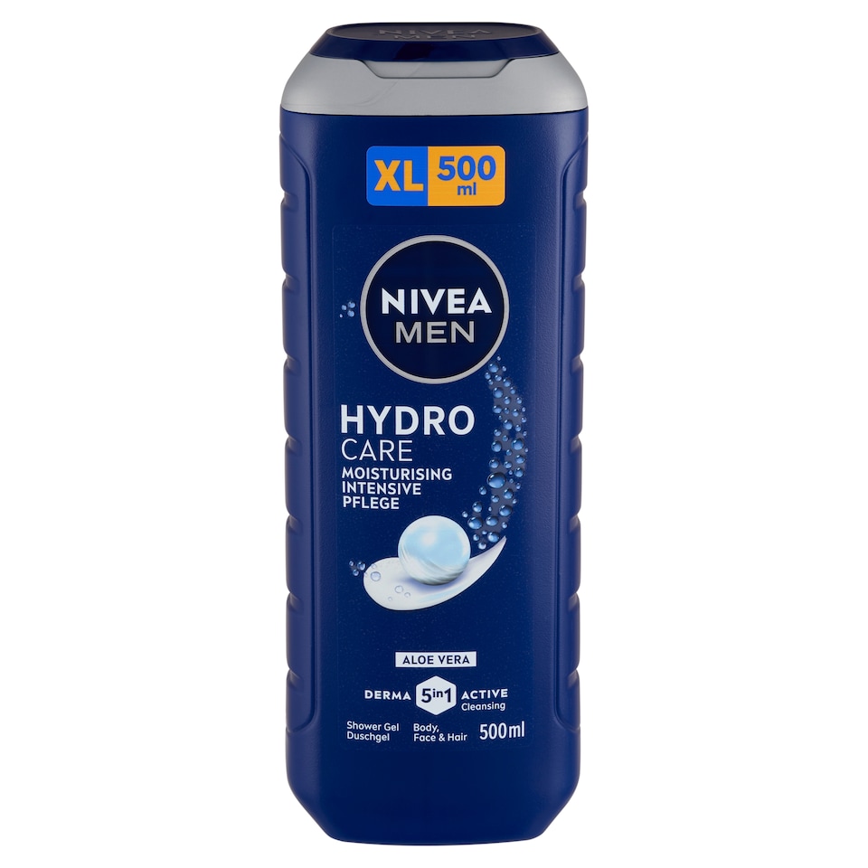 image 1 of NIVEA MEN Hydro Care Body, Face & Hair Shower Gel 500 ml