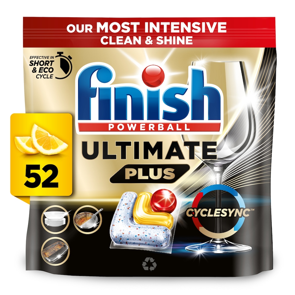image 1 of Finish Ultimate Plus All In 1 Dishwasher Tablets x52 634.4g