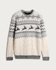 image 4 of F&F Knitted Reindeer Fair Isle Print Christmas Jumper in Ecru