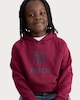 image 1 of FC Barcelona Logo Cotton Rich Hoodie in Burgundy