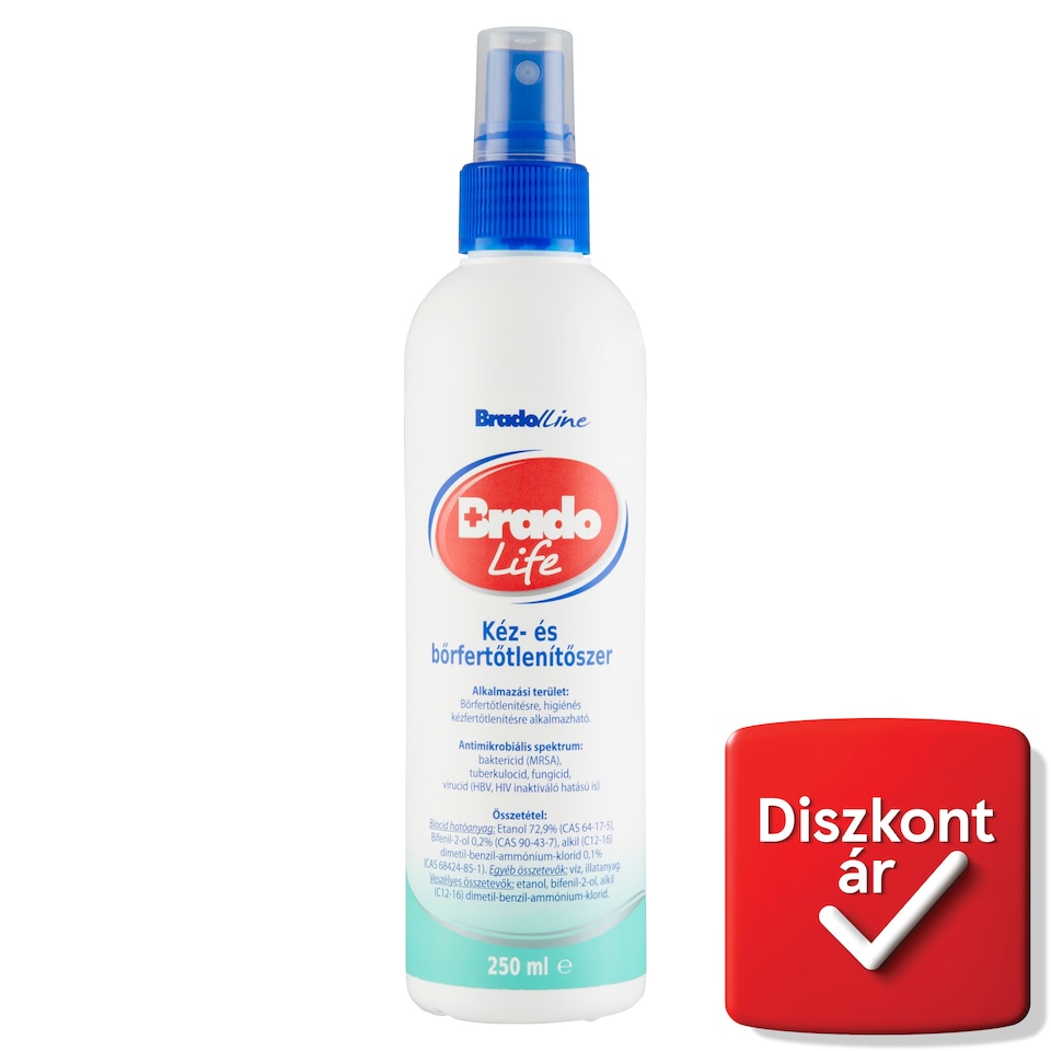 Brado Life kéz- és bőrfertőtlenítőszer 250 ml