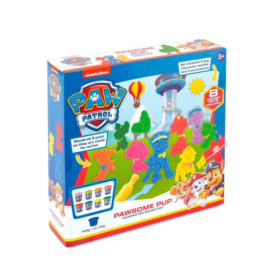image 1 of Paw Patrol Pawsome Pup Character Dough Set 8 x 56 g (448 g)