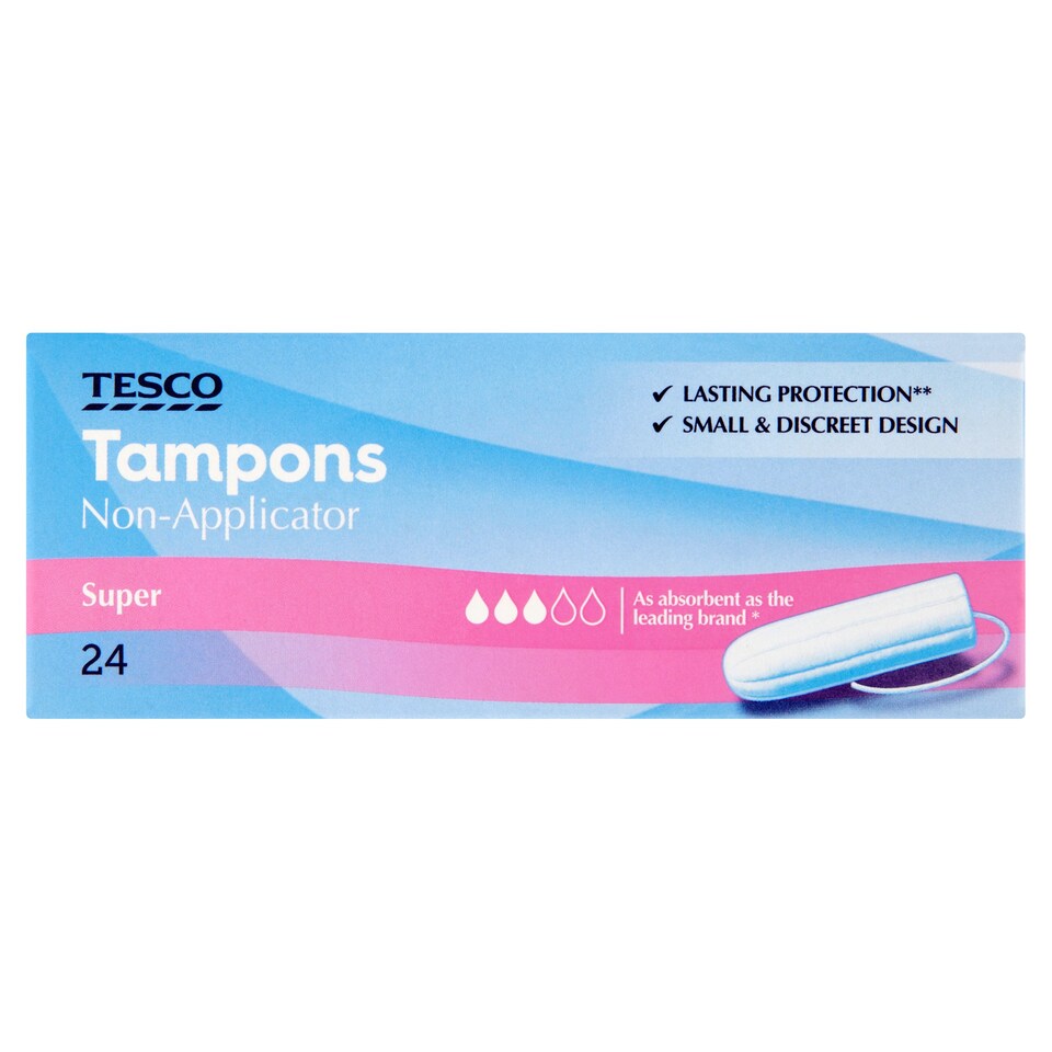 Tesco Non/App Super Tampons 24 Pack