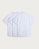image 2 of F&F School Girls 3-Pack Cotton Blend Generous Fit Short Sleeved Shirts in White