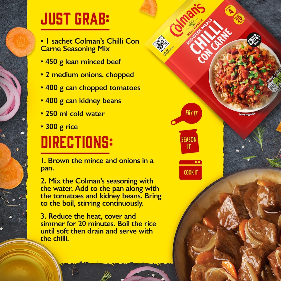 image 1 of Colman's Chilli Con Carne Recipe Mix 50G