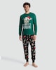 image 1 of F&F Pure Cotton Happy Howlidays Top and Cuffed Joggers Pyjamas in Multi