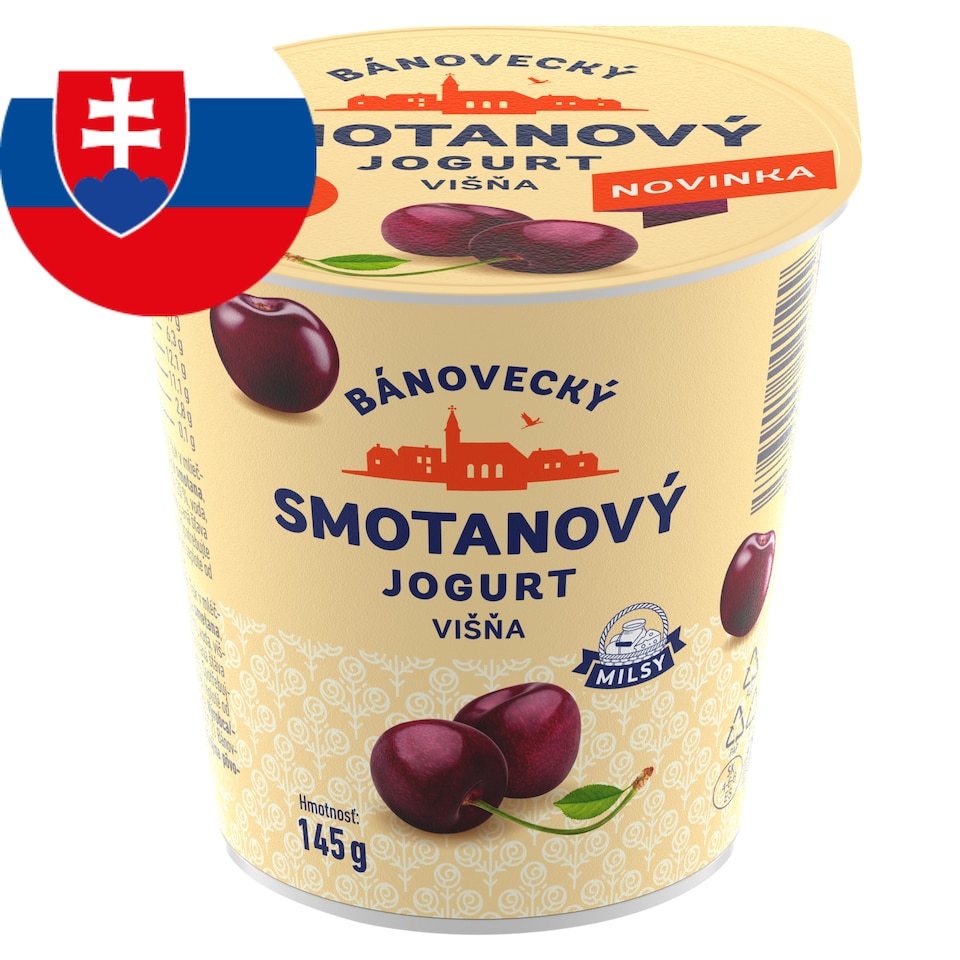 Milsy Bánovecký smotanový jogurt višňa 145 g