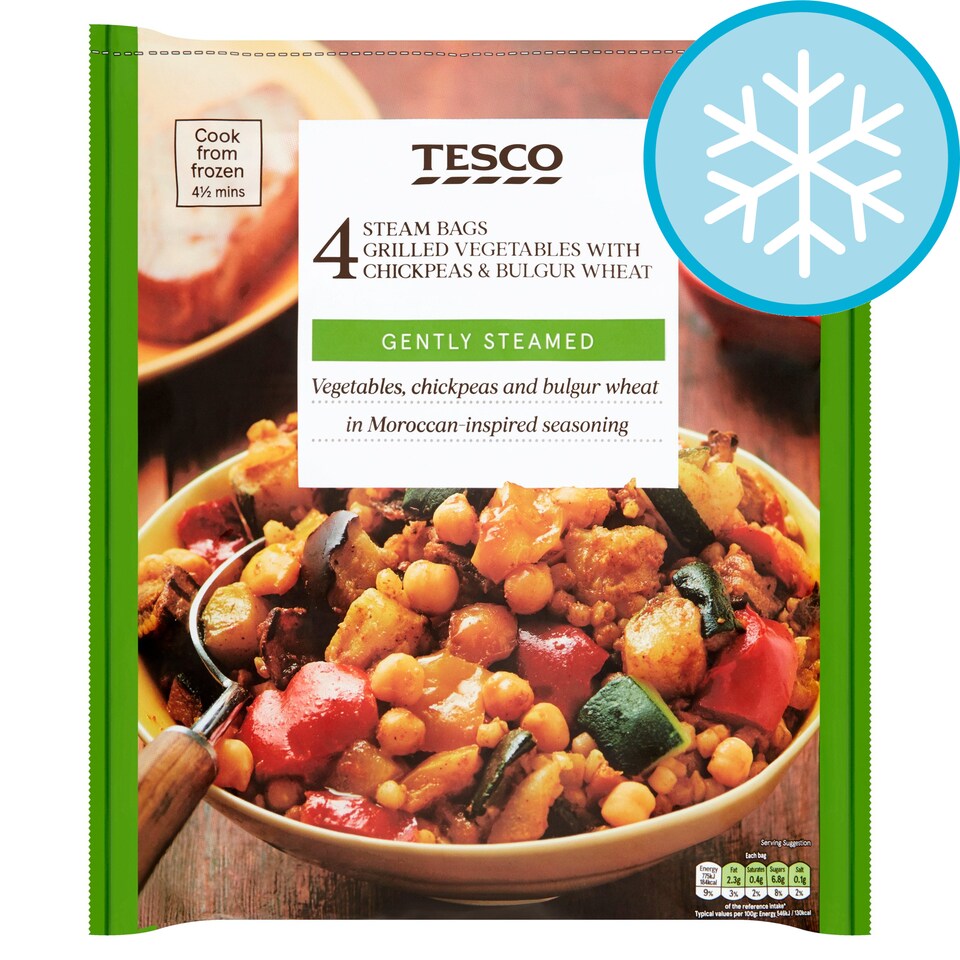 Tesco Chickpea Bulgur Wheat And Mixed Vegetables 600G