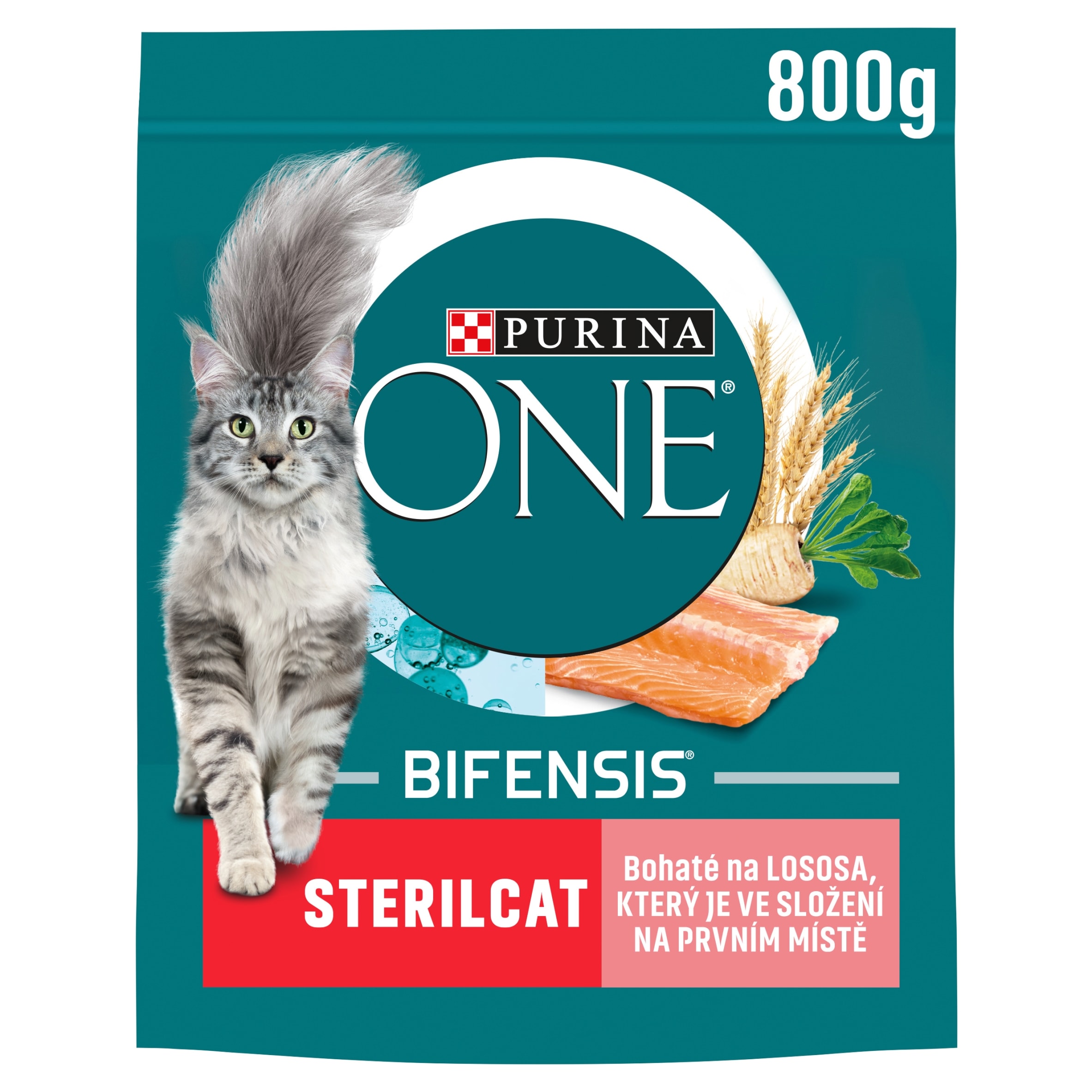 Czech Republic product data sample: Purina ONE Bifensis Sterilised granule pro kočky losos 800g