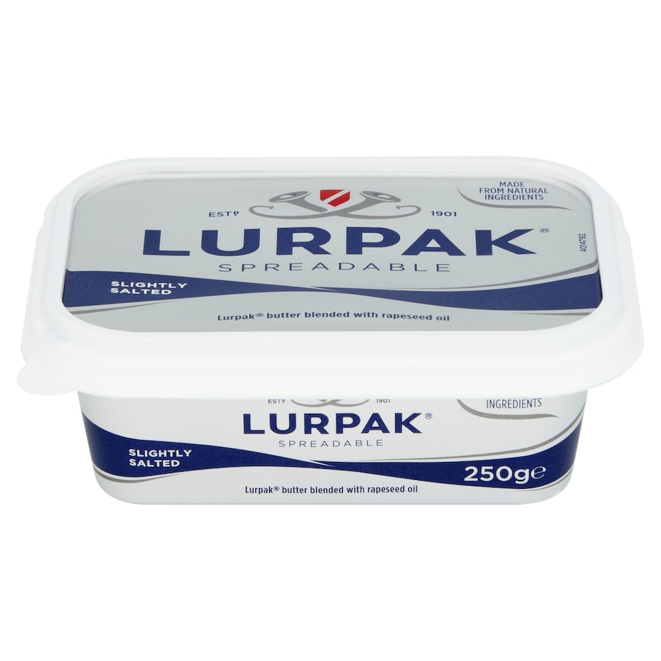 image 1 of Lurpak Slightly Salted Spreadable Blend of Butter and Rapeseed Oil 250g