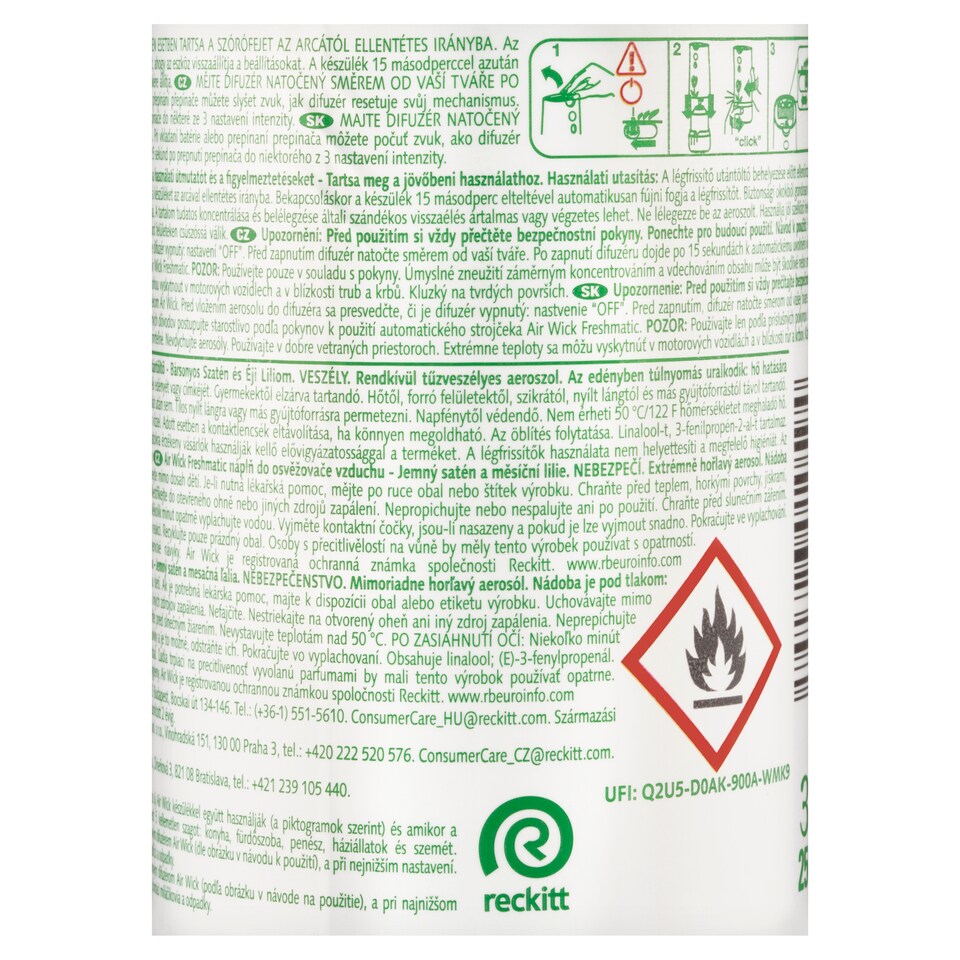 image 1 of Air Wick Freshmatic Smooth Satin & Moon Lily Automatic Spray Refill 250ml