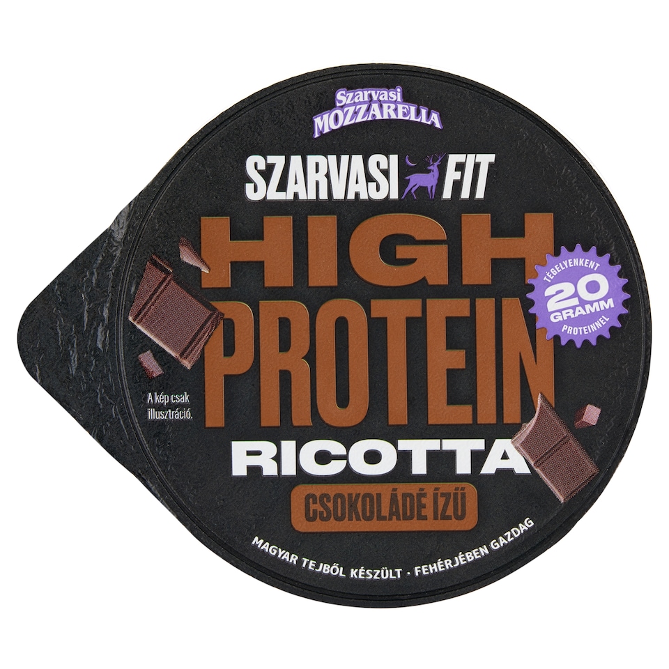 Szarvasi Fit High Protein csokoládé ízű ricotta desszert 180 g 1. kép