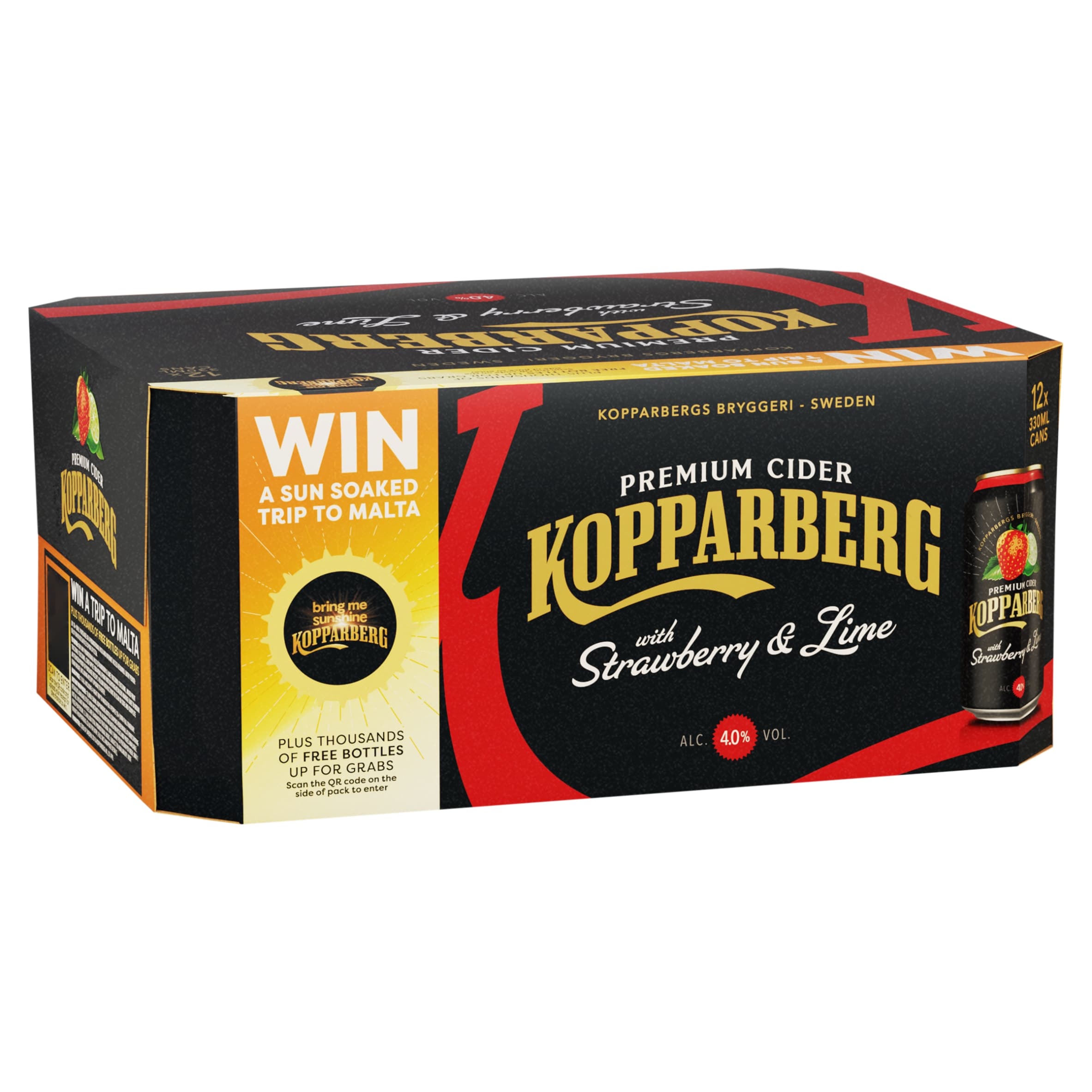 Kopparberg Premium Cider - Strawberry & Lime 12 x 330ml