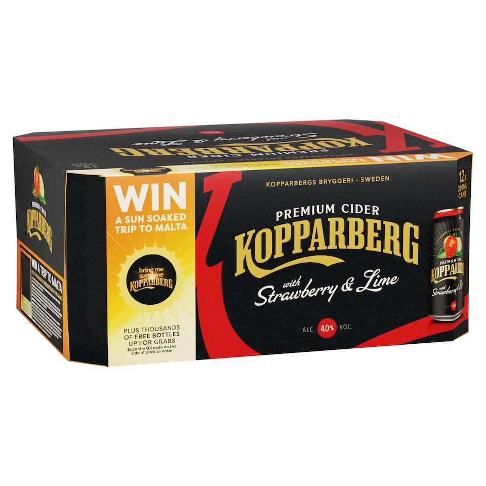 Kopparberg Premium Cider - Strawberry & Lime 12 x 330ml