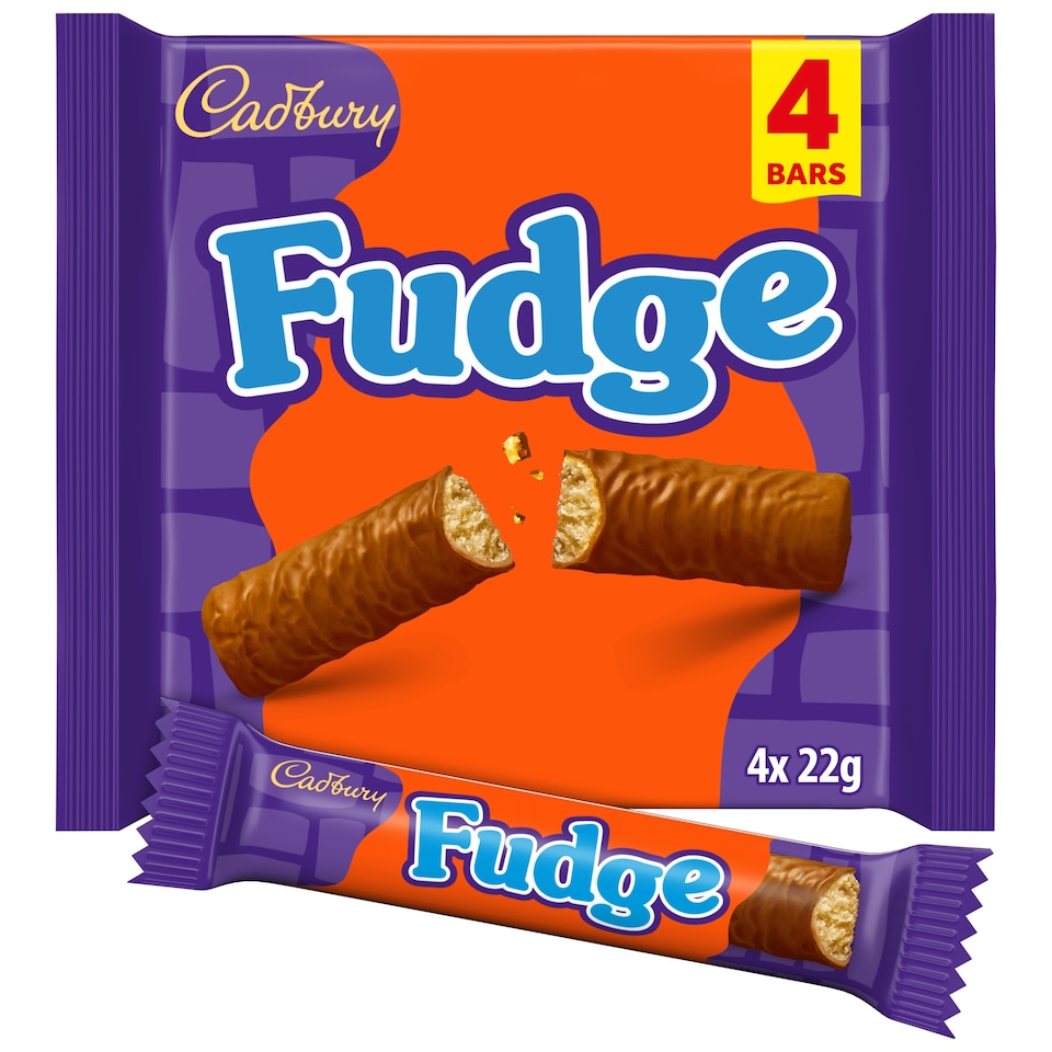 Cadbury Fudge Kids Chocolate Bar Multipack 4 Pack 4 x 22g