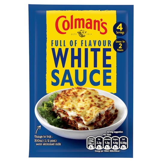 Colman's White Sauce Mix 25G Tesco Groceries