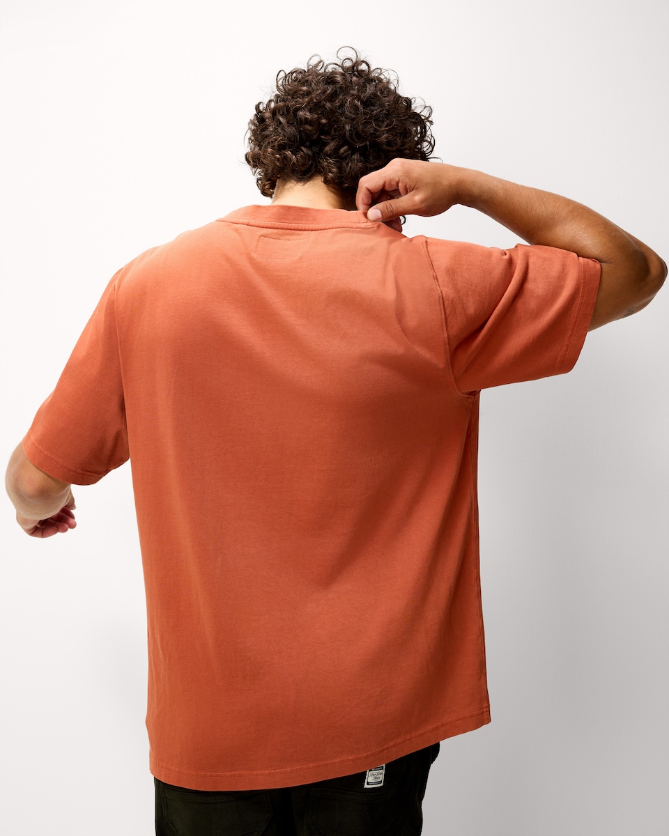 image 1 of RDA Pure Cotton Pocket T-Shirt in Orange