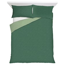 F&F Home Green Reversible Duvet Set Double