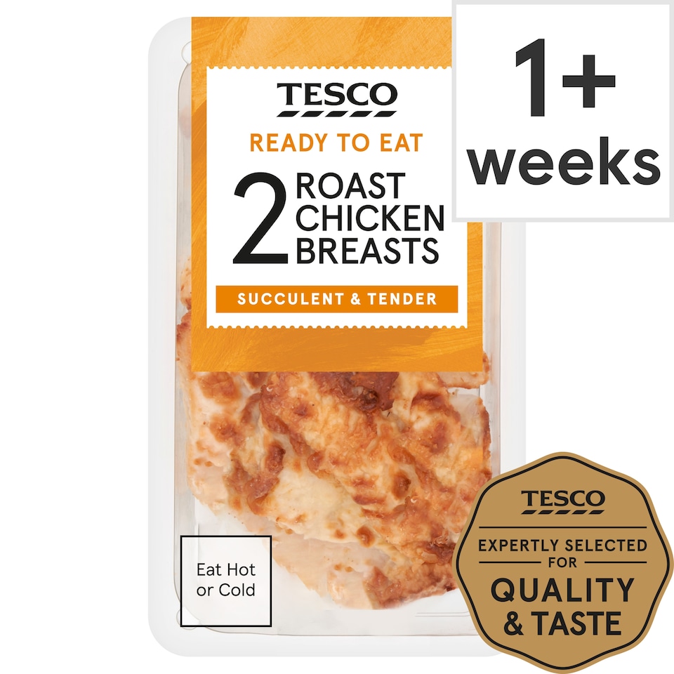 Tesco 2 Roast Cooked Chicken Breast Fillets 245 G