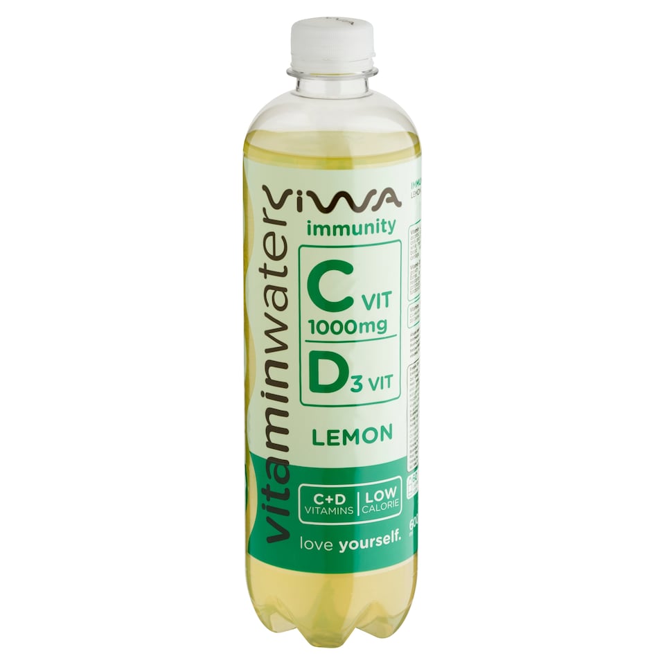 Viwa Vitaminwater citrom ízű csökkentett energiatartalmú szénsavmentes üdítőital 600 ml