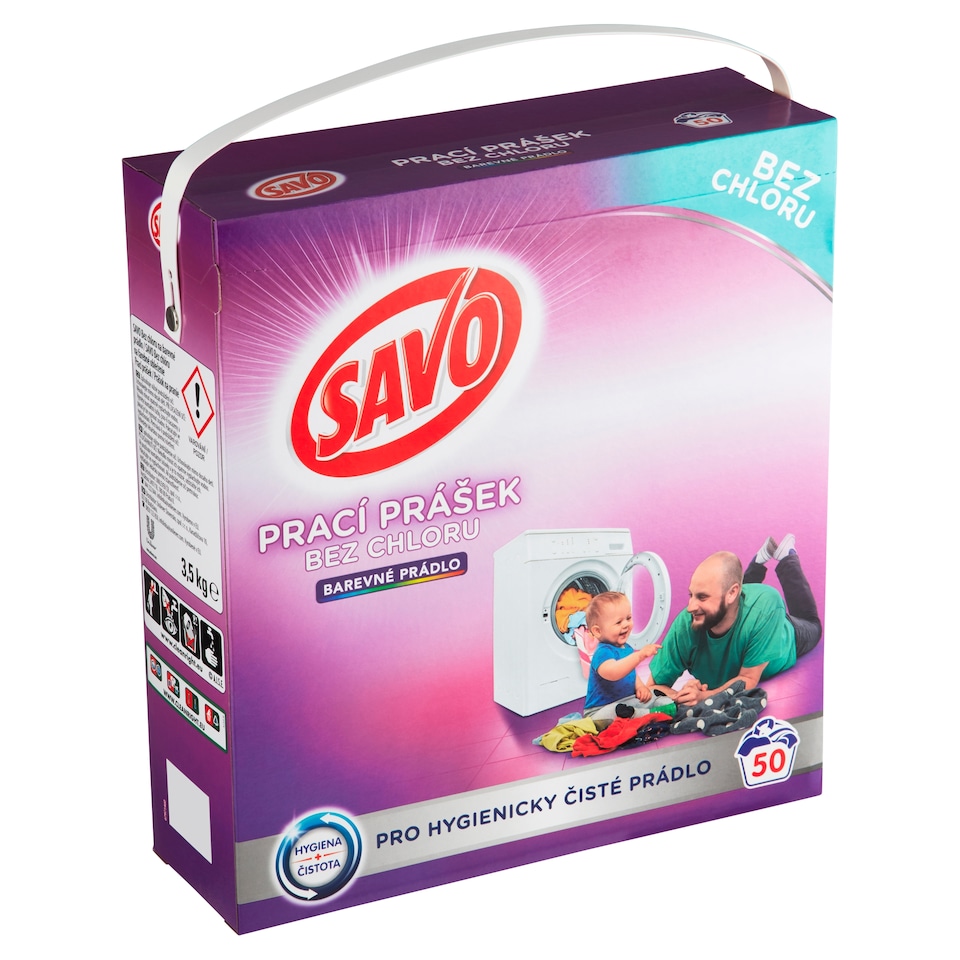 image 1 of Savo Without Chlorine Color Washing Powder for Colour Laundry 50 Washes