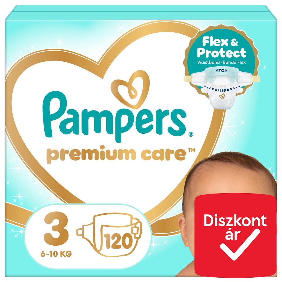 image 1 of Pampers Premium Care Size 3, 120 Nappies, 6kg-10kg