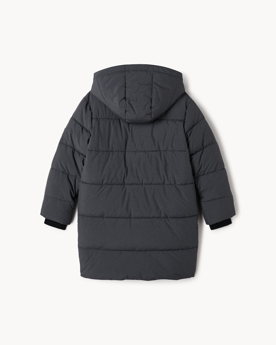 image 1 of F&F Boys Longline Padded Coat in Grey