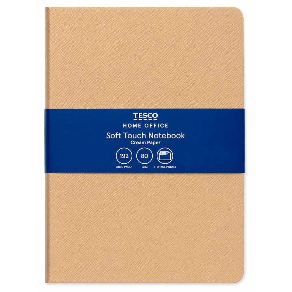 image 1 of Tesco Home Office Soft Touch Notebook