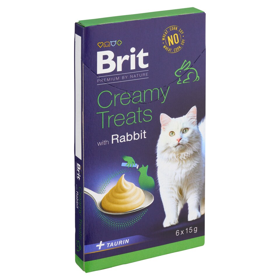 image 1 of Brit Premium by Nature Cat Creamy Treats with Rabbit 6 x 15g (90g)