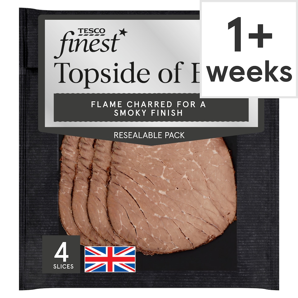 Tesco Finest Topside of Beef - Charred 90g
