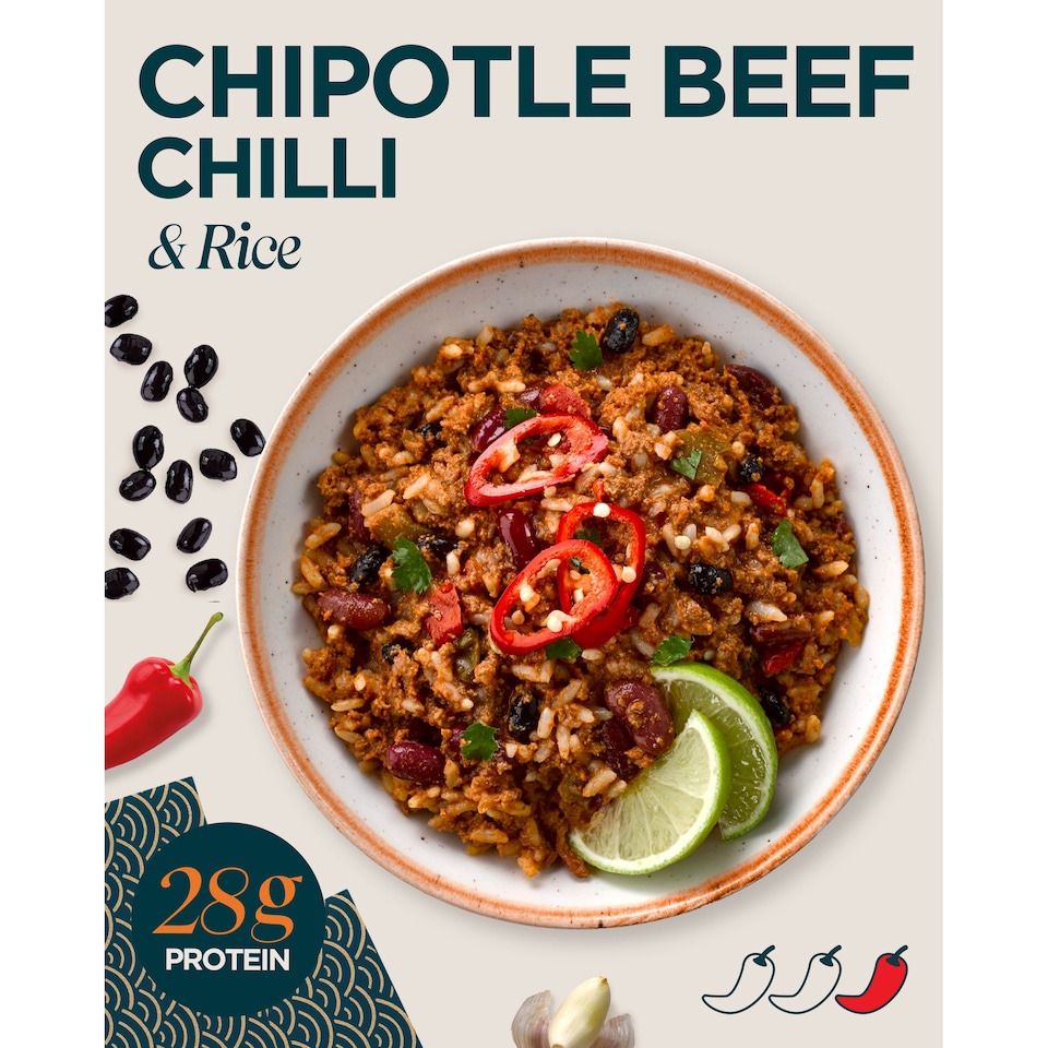 image 1 of MyProtein Chipotle Beef Chilli with Rice 310g