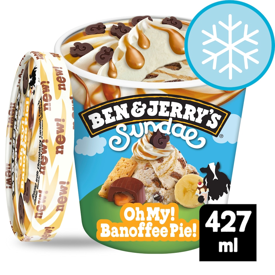 image 1 of Ben & Jerry's Sundae Oh My Banoffee Pie Ice Cream Tub 427ml