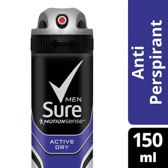 Sure Men Active Antiperspirant Deodorant 150Ml Tesco Groceries