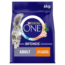 Purina One Dry Cat Food Chicken & Wholegrain 6Kg